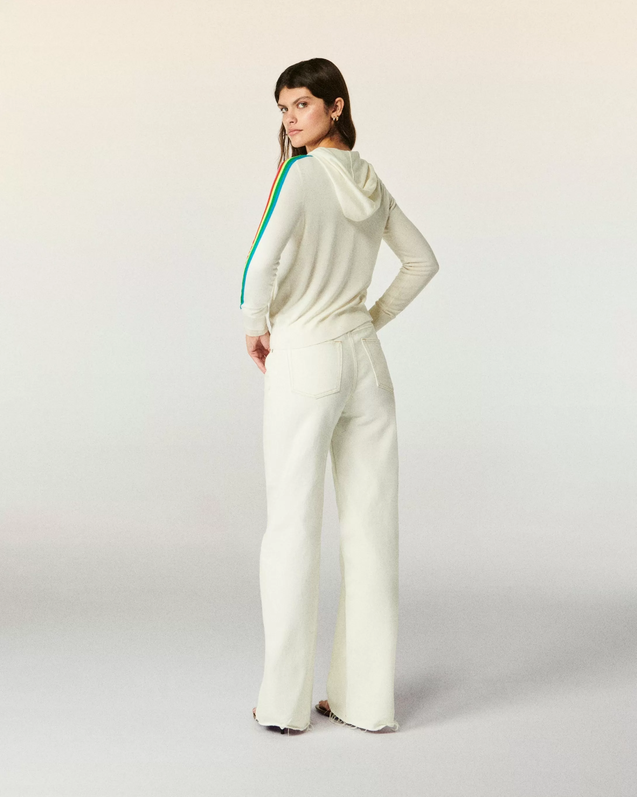 Felpa-maglione con Zip Banda multicolore | FROM FUTURE Best Sale