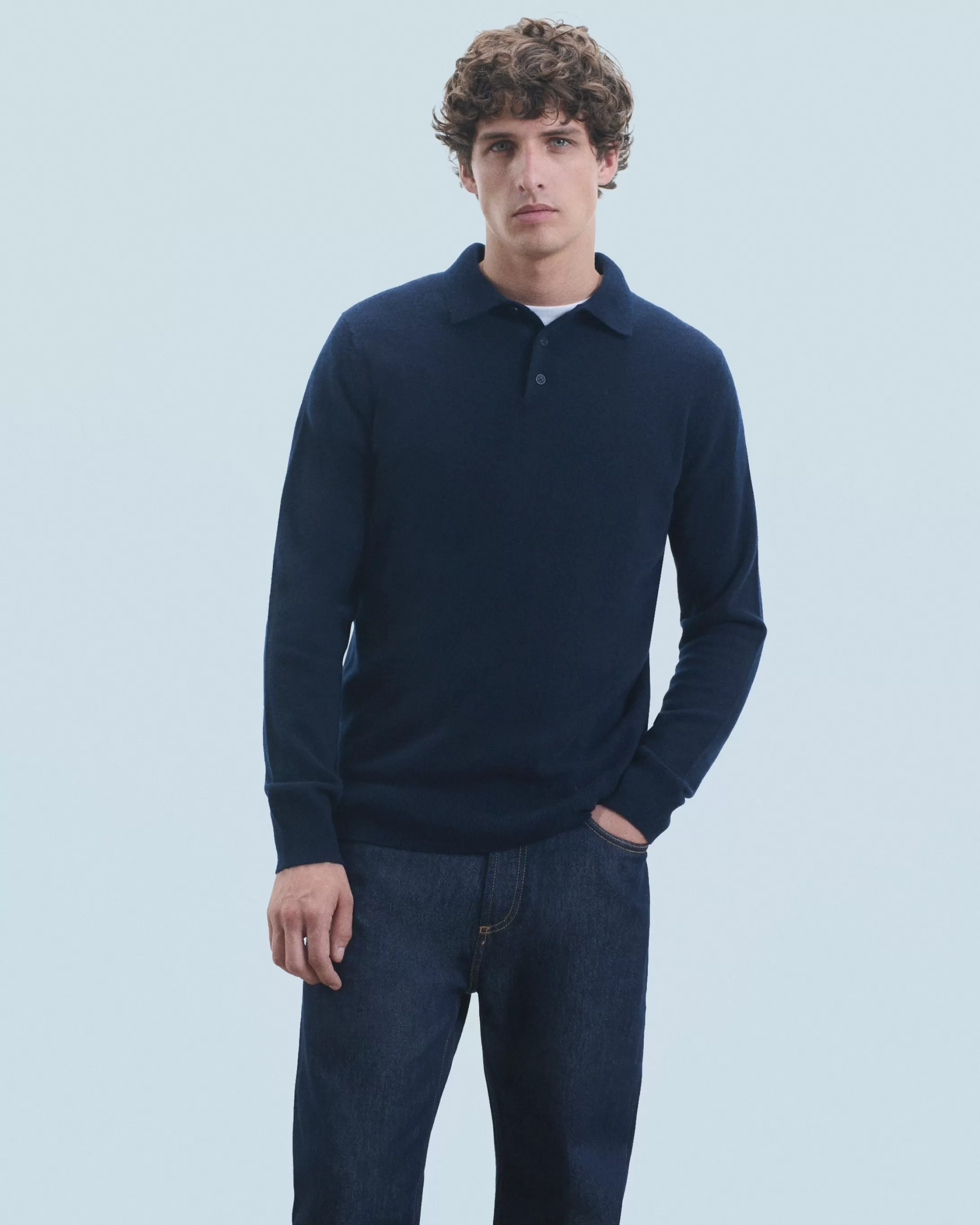 Maglione Collo a polo Basic | FROM FUTURE Sale