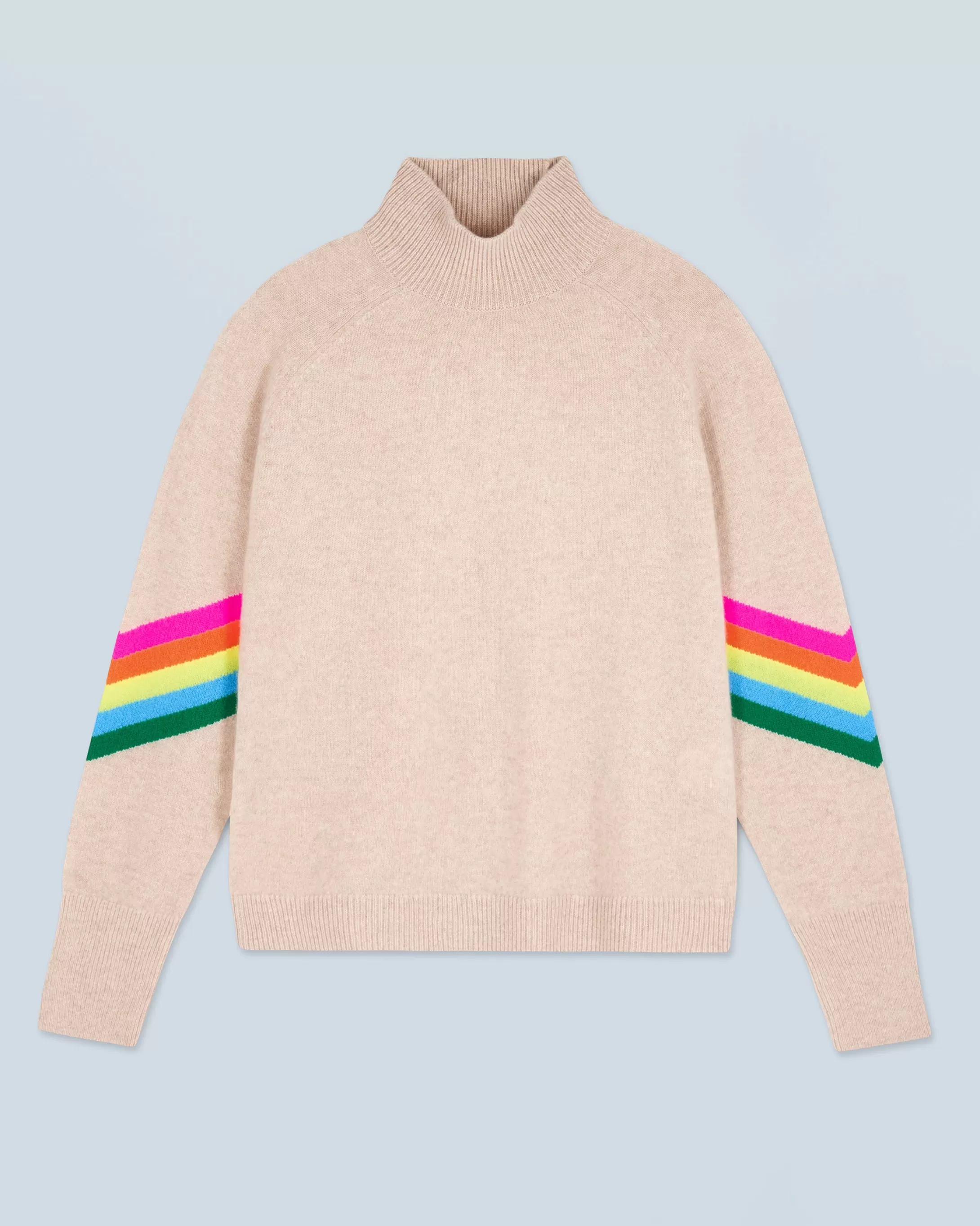 Maglione Collo alto Bande maniche Multicolori Leggero | FROM FUTURE Hot