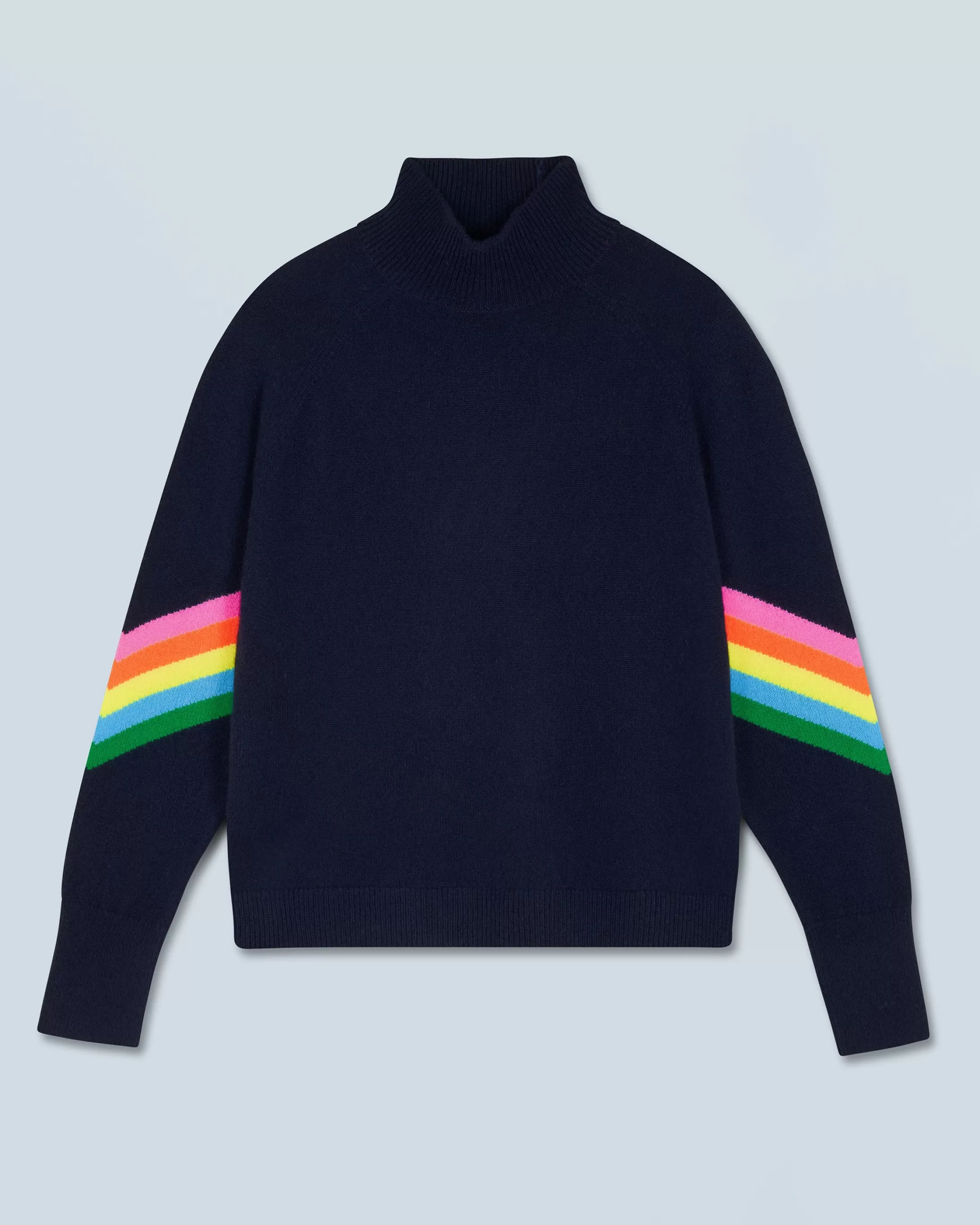 Maglione Collo alto Bande maniche Multicolori Leggero | FROM FUTURE Shop