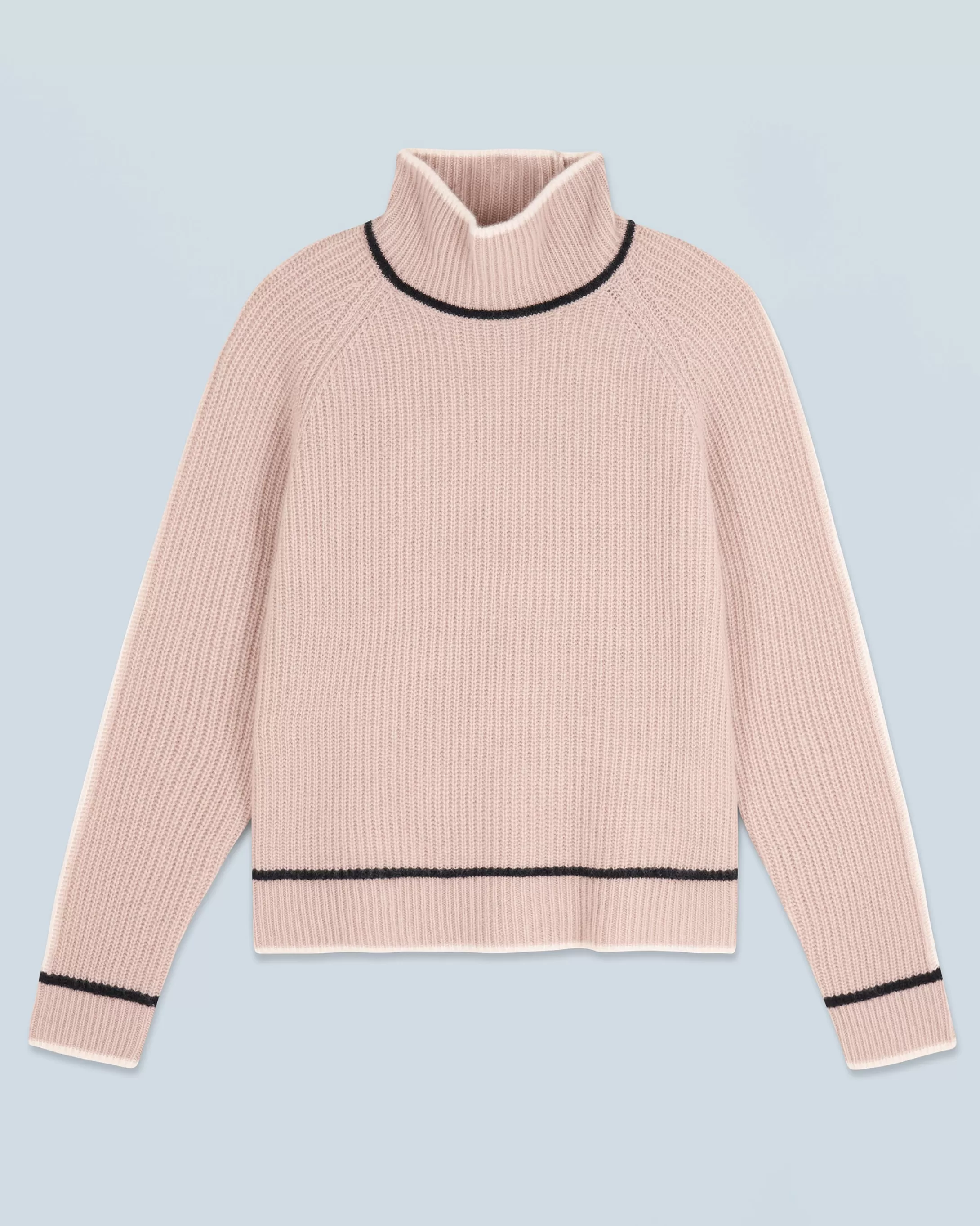 Maglione Collo alto Tricolore a Costa perlata | FROM FUTURE Best Sale