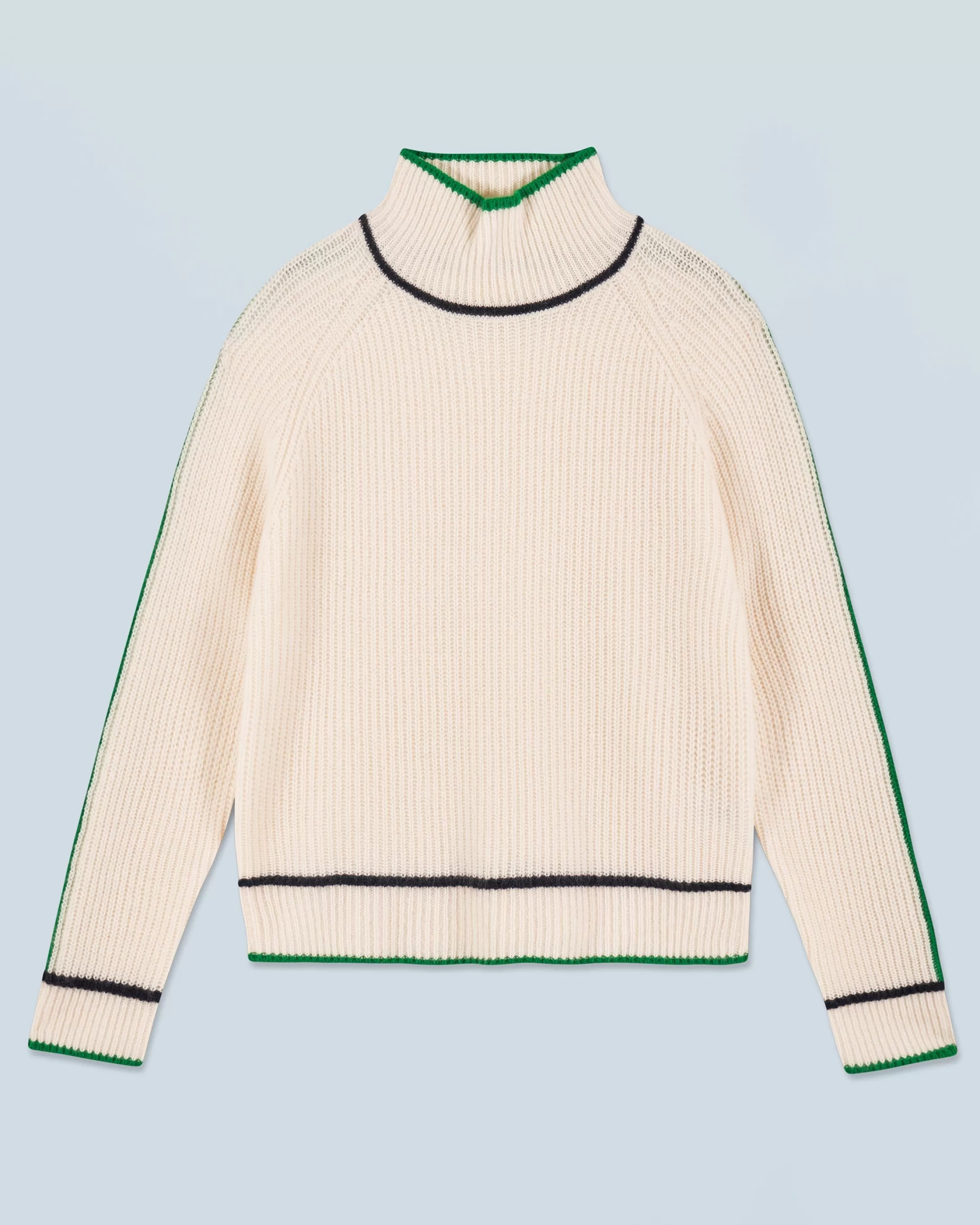 Maglione Collo alto Tricolore a Costa perlata | FROM FUTURE Outlet