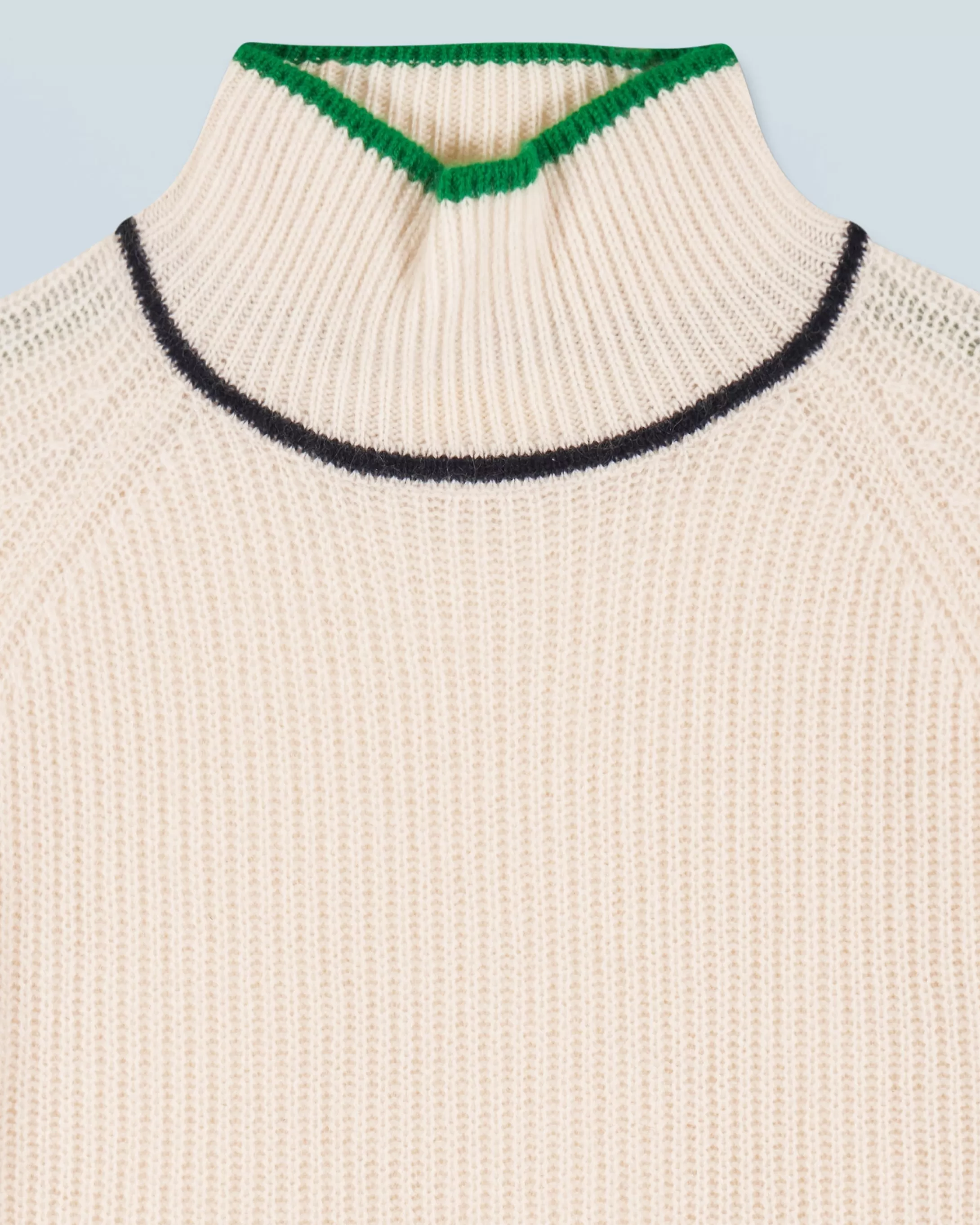 Maglione Collo alto Tricolore a Costa perlata | FROM FUTURE Outlet