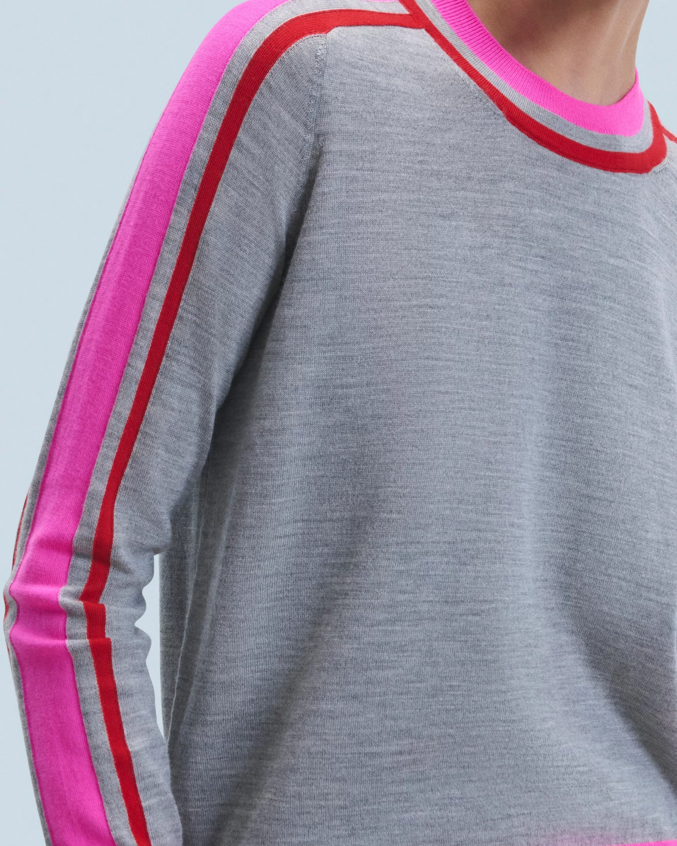 Maglione Scollo tondo Bande Bicolore | FROM FUTURE Cheap