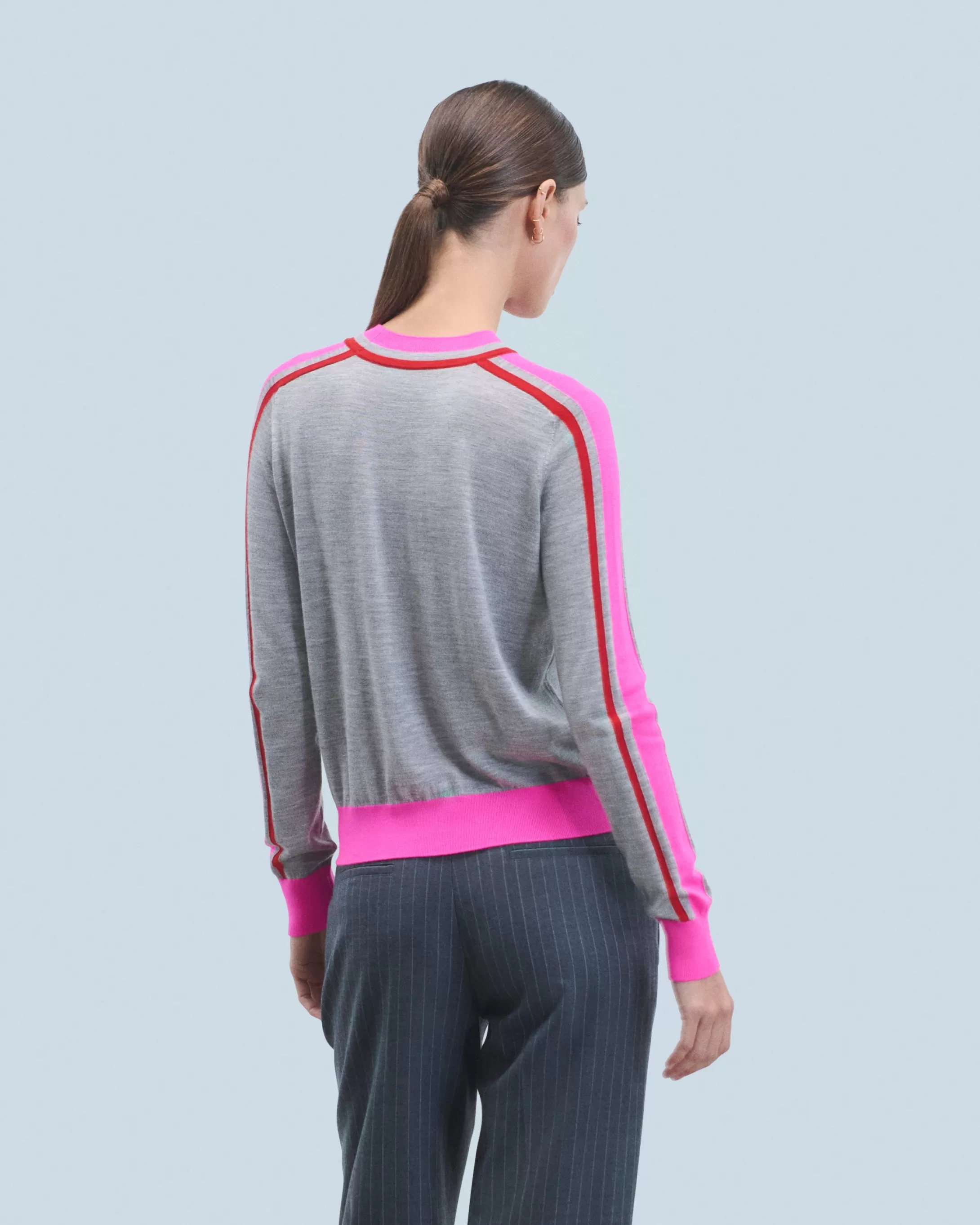 Maglione Scollo tondo Bande Bicolore | FROM FUTURE Cheap
