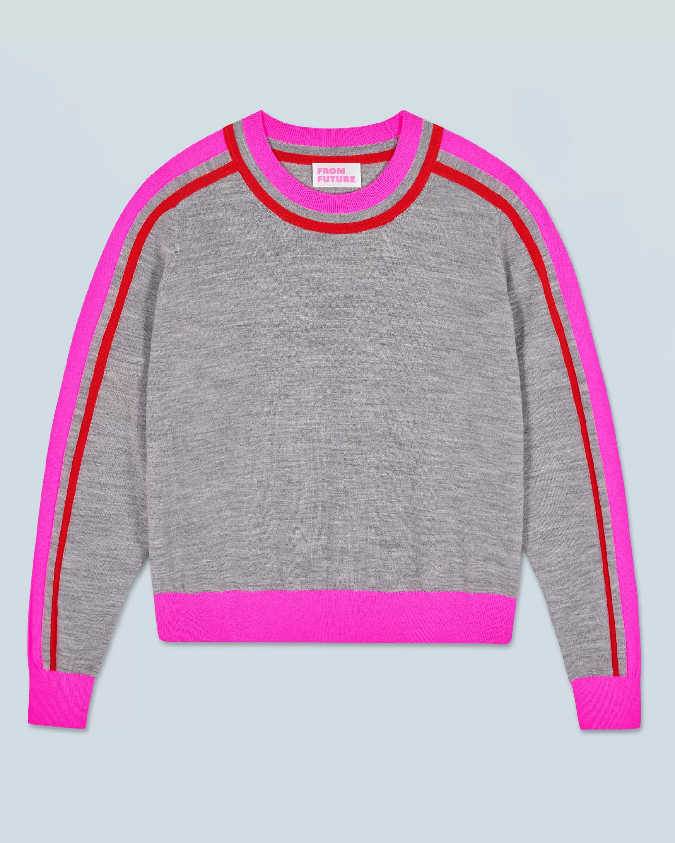 Maglione Scollo tondo Bande Bicolore | FROM FUTURE Cheap