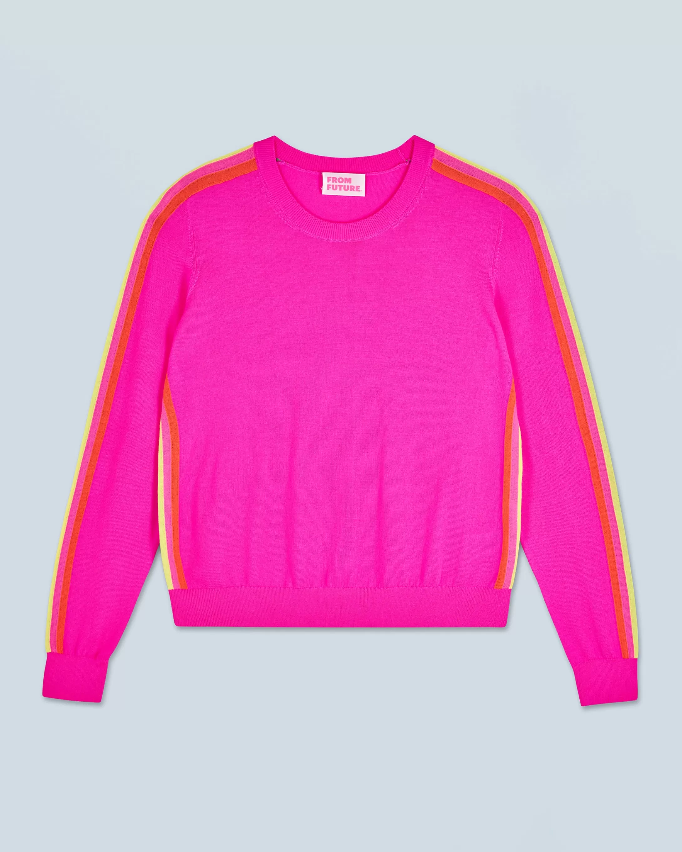 Maglione Scollo tondo Bande Maniche multicolori | FROM FUTURE New