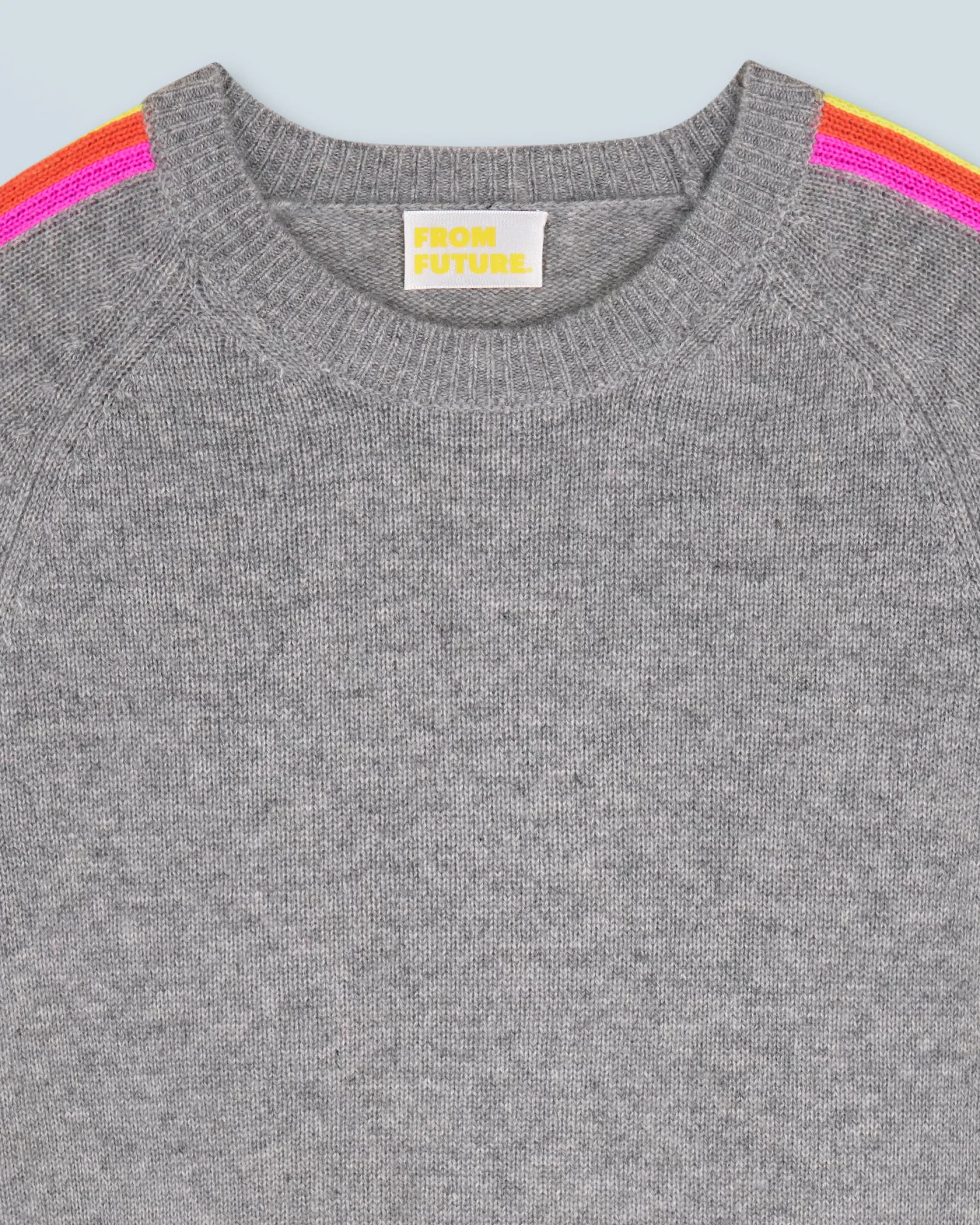 Maglione Scollo tondo Bande maniche Multicolori | FROM FUTURE Cheap