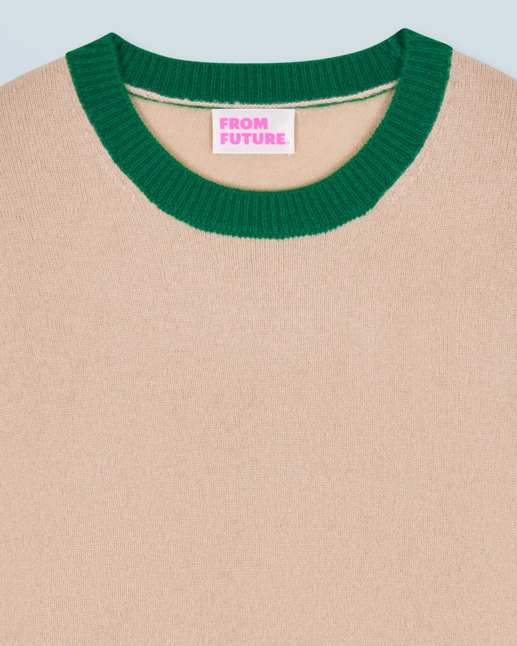 Maglione Scollo tondo Bicolore a Contrasto Leggero | FROM FUTURE Fashion