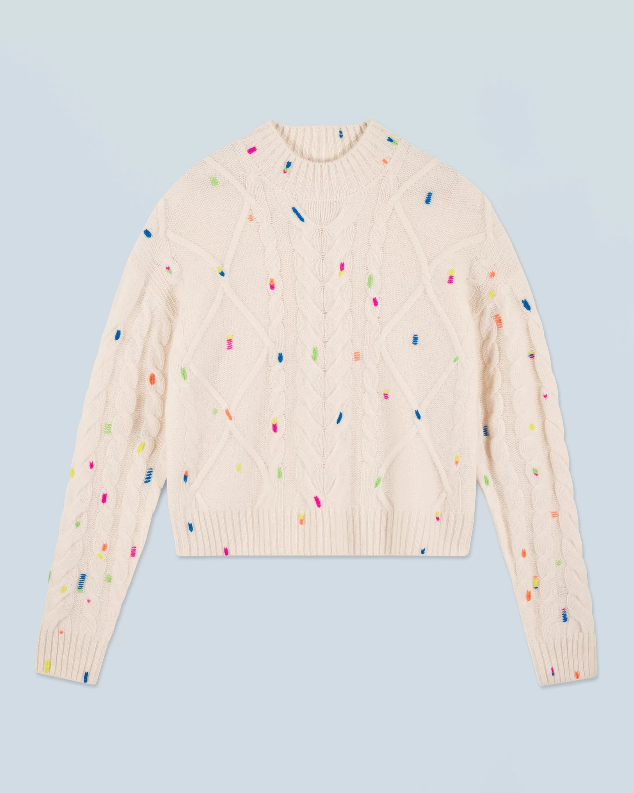 Maglione Scollo tondo con Trecce Multicolore | FROM FUTURE Online