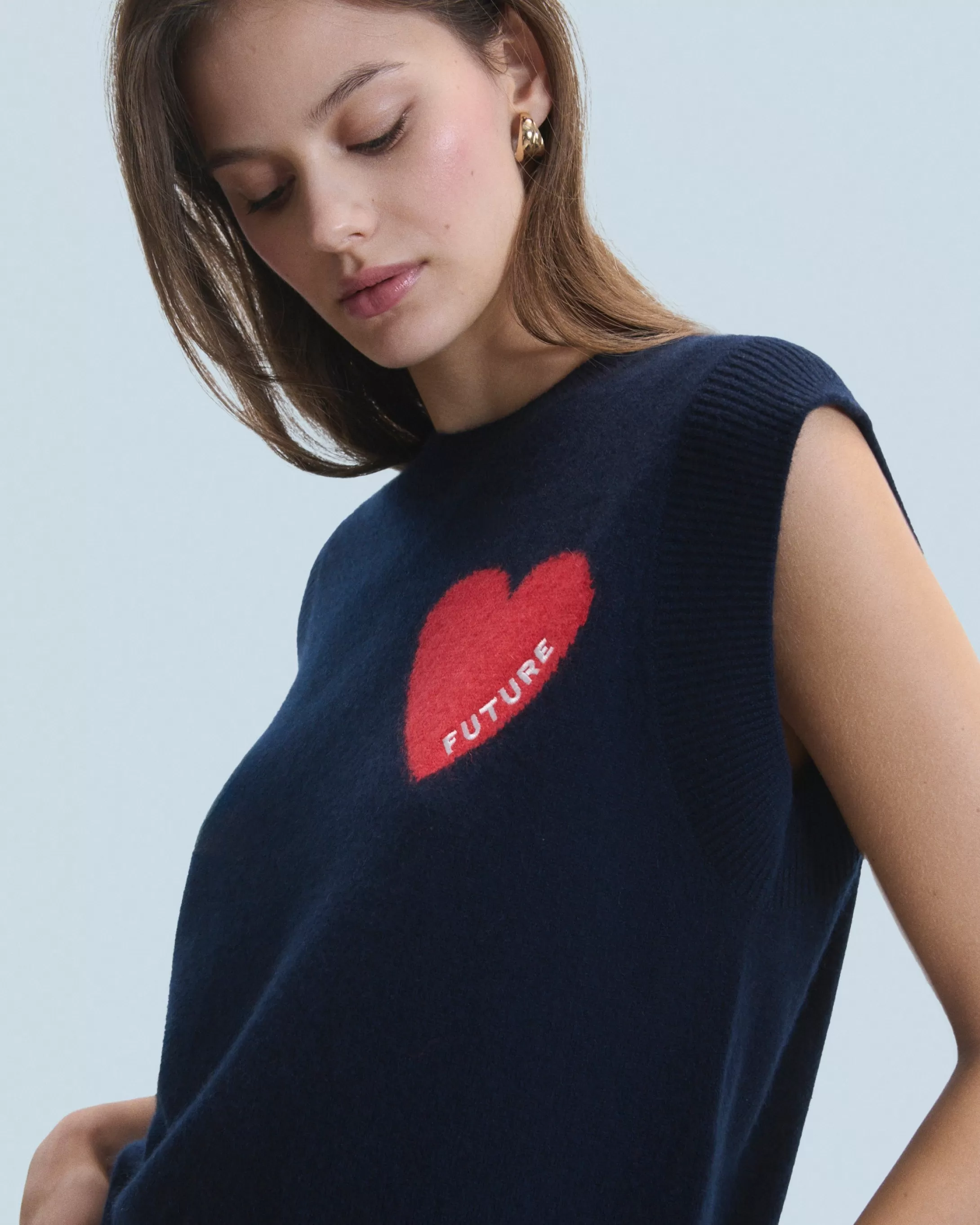 Maglione Senza maniche Cuore Leggero | FROM FUTURE Best