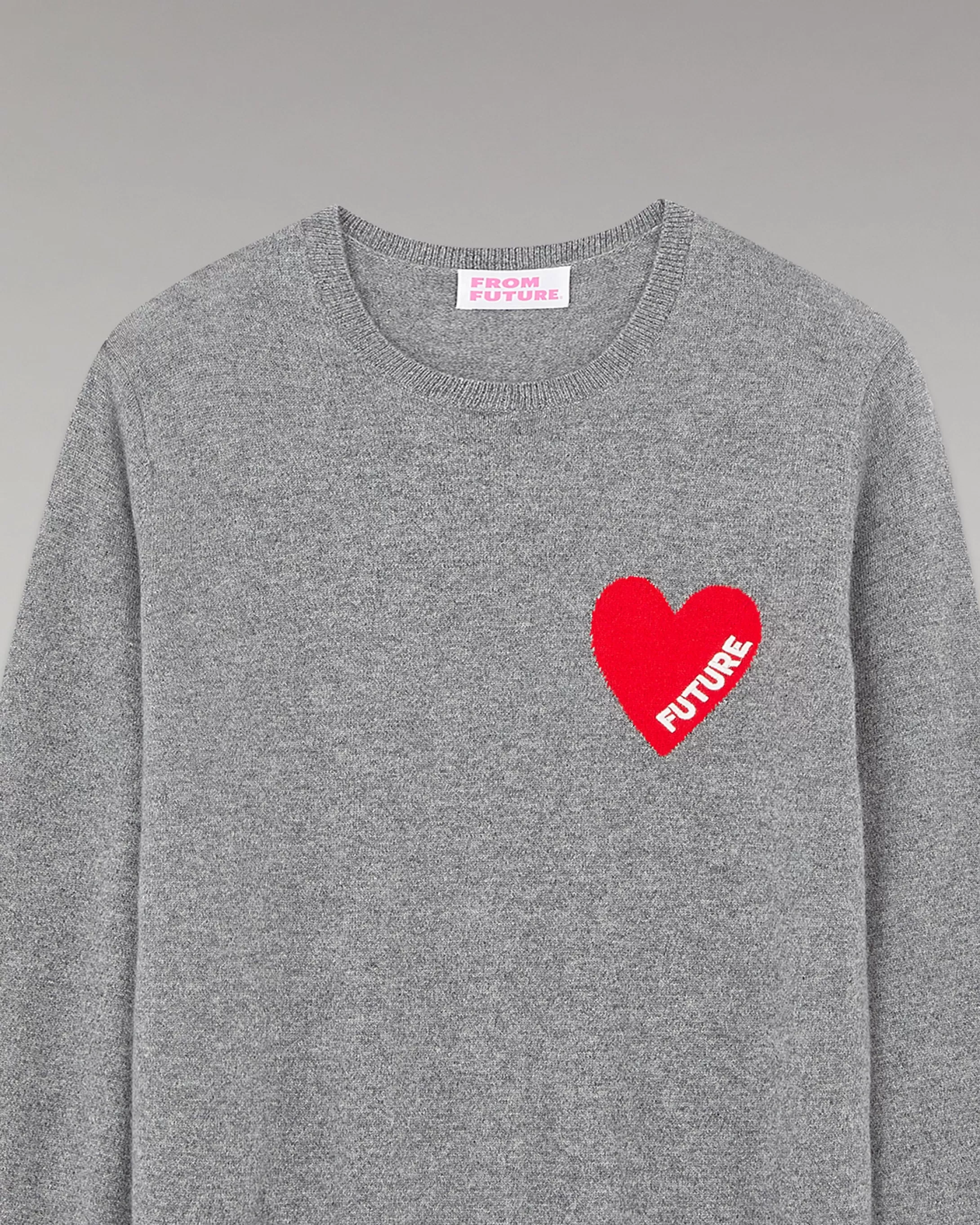 Pull Girocollo con cuore | FROM FUTURE Sale