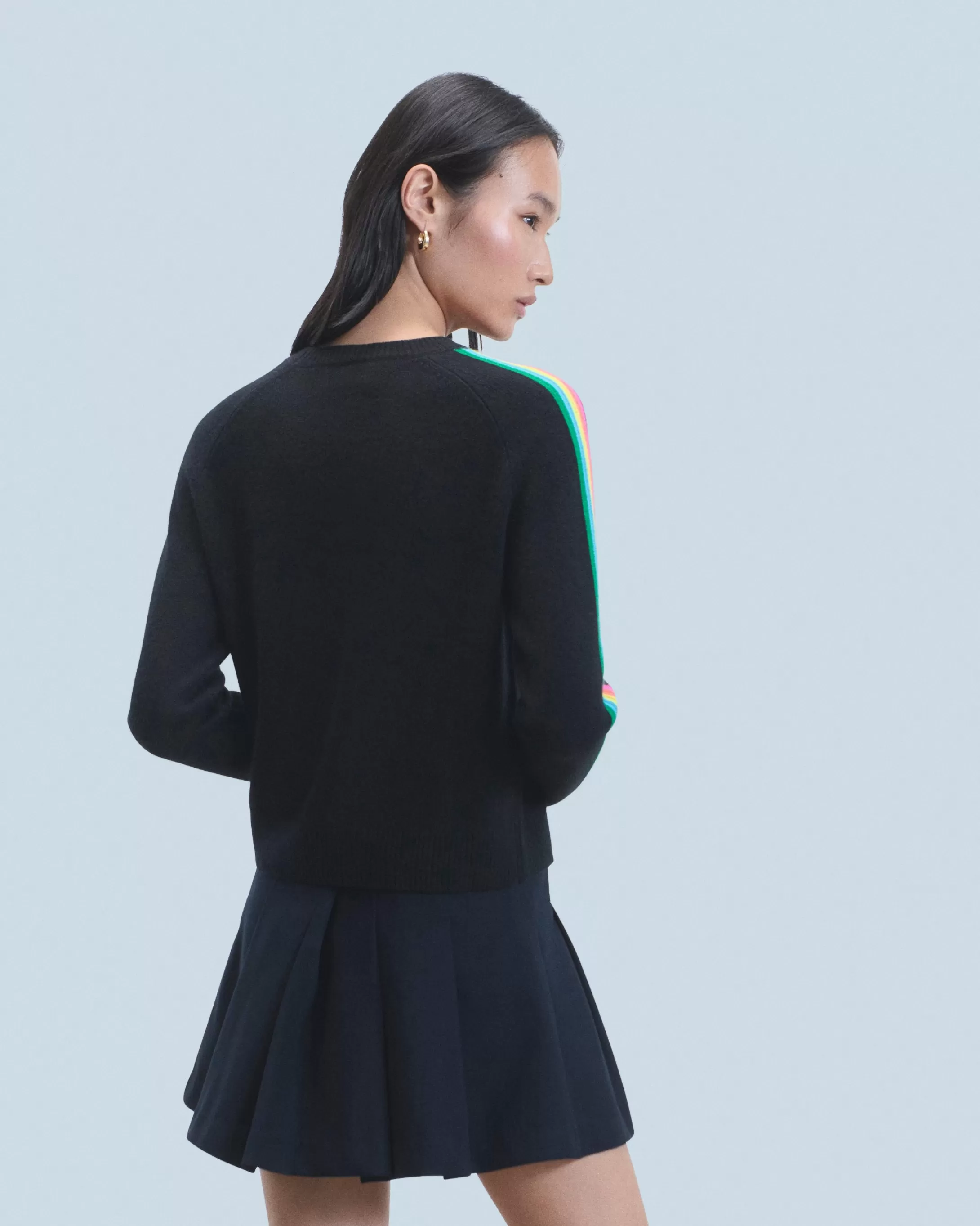 Pullover Scollo tondo Bande maniche multicolori | FROM FUTURE Flash Sale