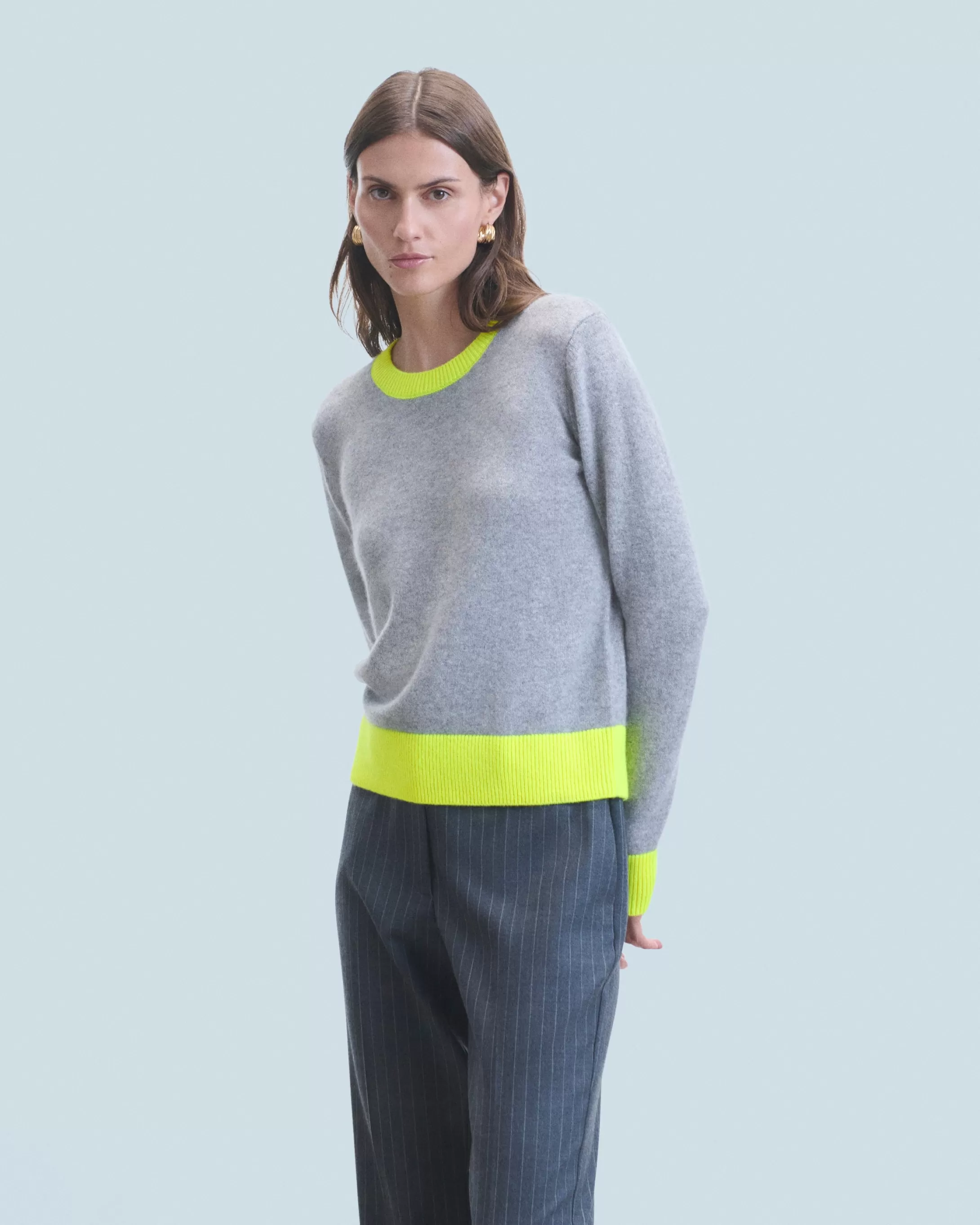 Pullover Scollo tondo Bicolore Leggero | FROM FUTURE New