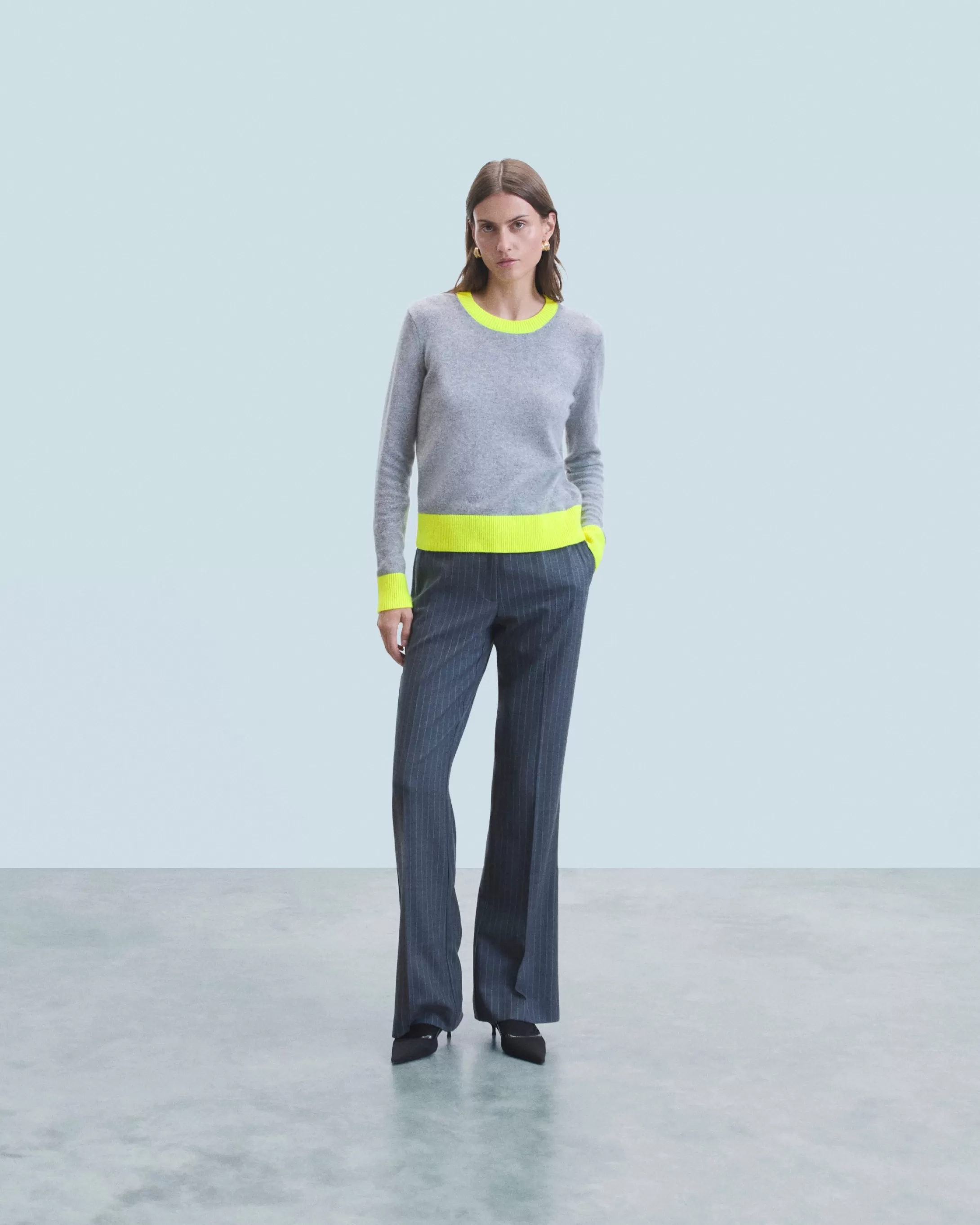 Pullover Scollo tondo Bicolore Leggero | FROM FUTURE New