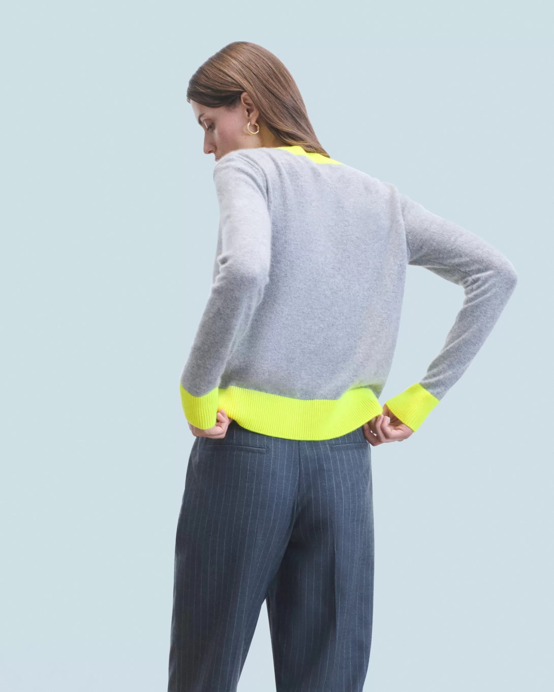 Pullover Scollo tondo Bicolore Leggero | FROM FUTURE New