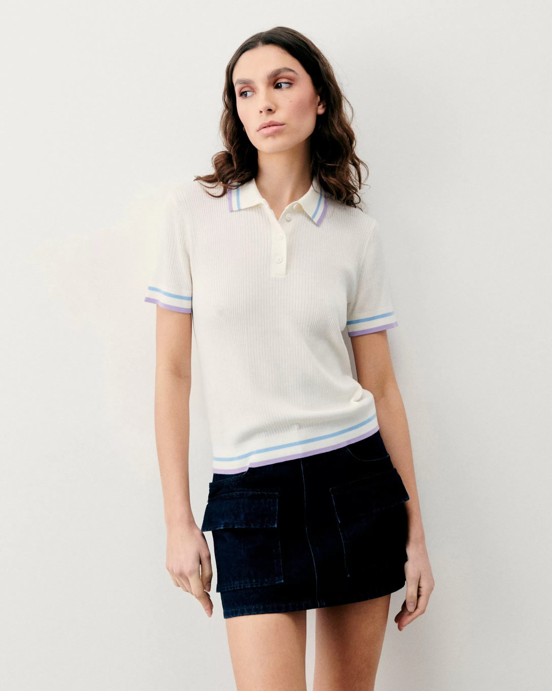 Top Maniche corte Bande bicolori | FROM FUTURE Cheap