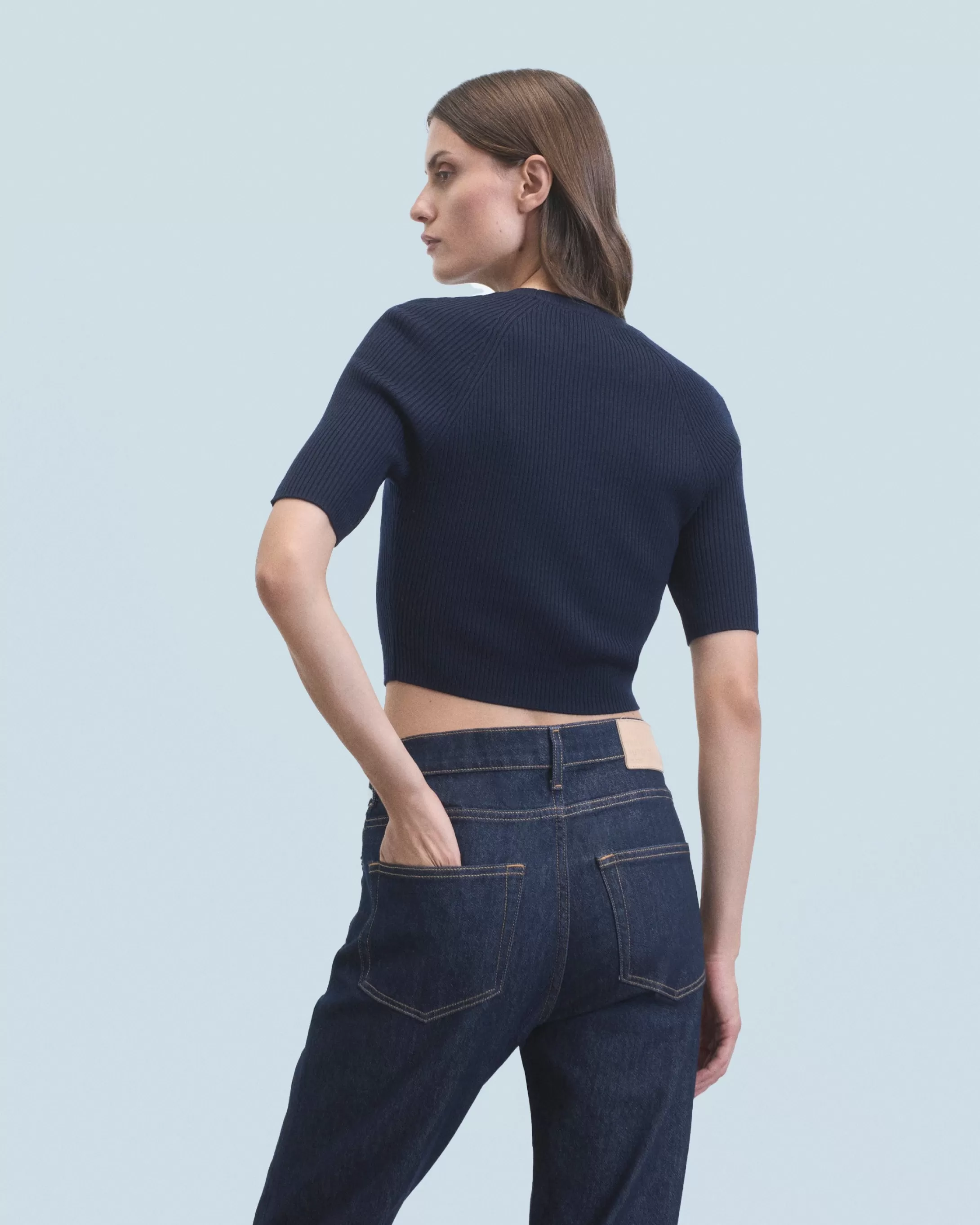 Top Maniche corte con Aperture e Ricami | FROM FUTURE Sale