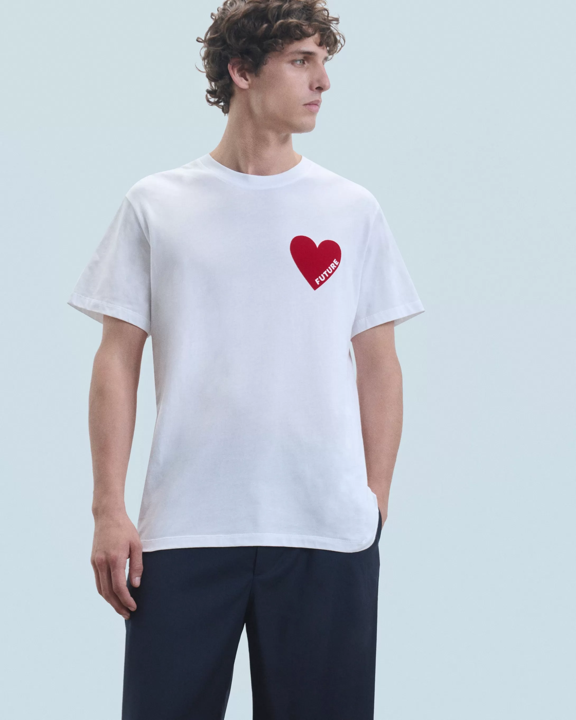 T-Shirt Scollo tondo Cuore | FROM FUTURE Flash Sale