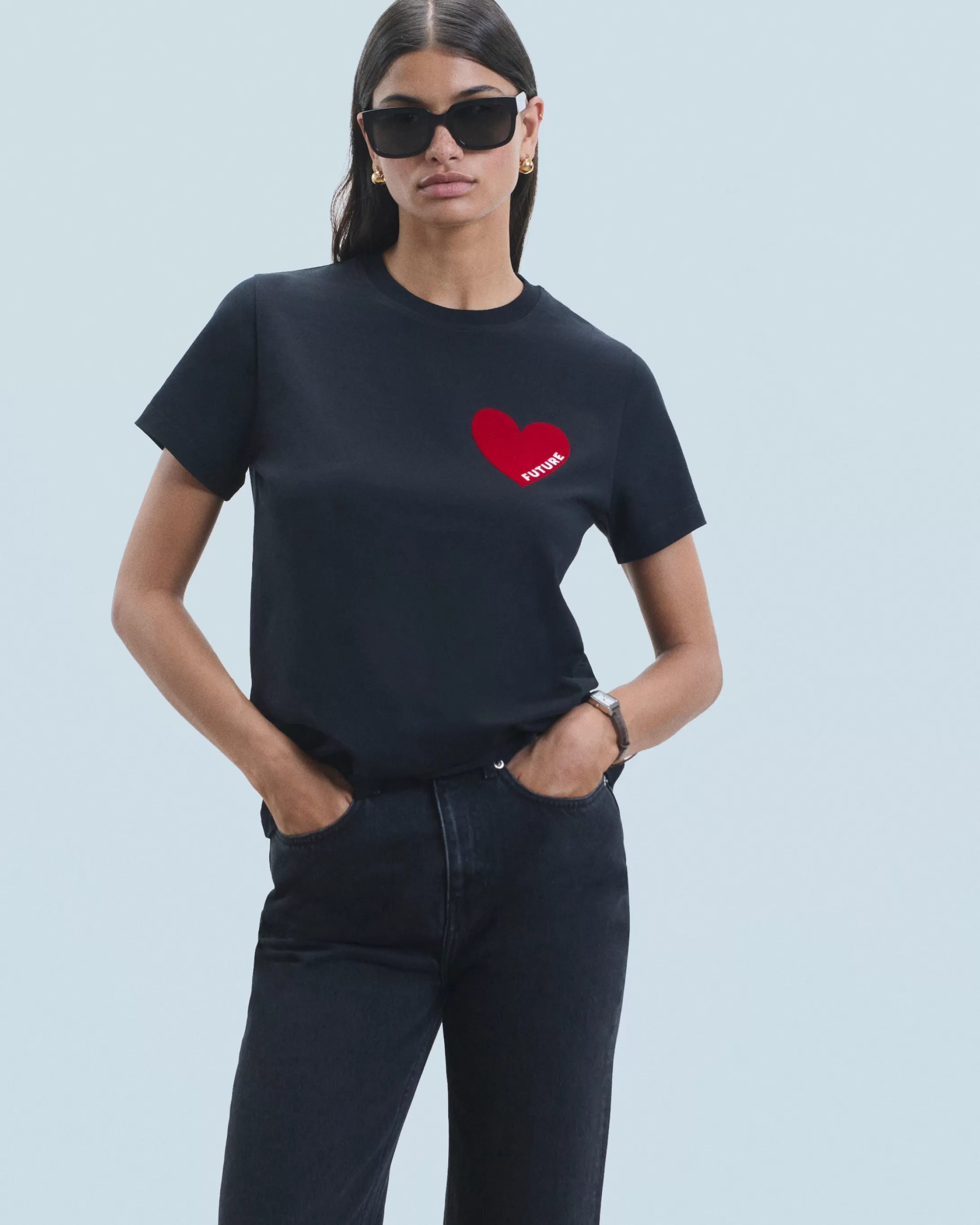 T-Shirt Scollo tondo Cuore | FROM FUTURE Clearance