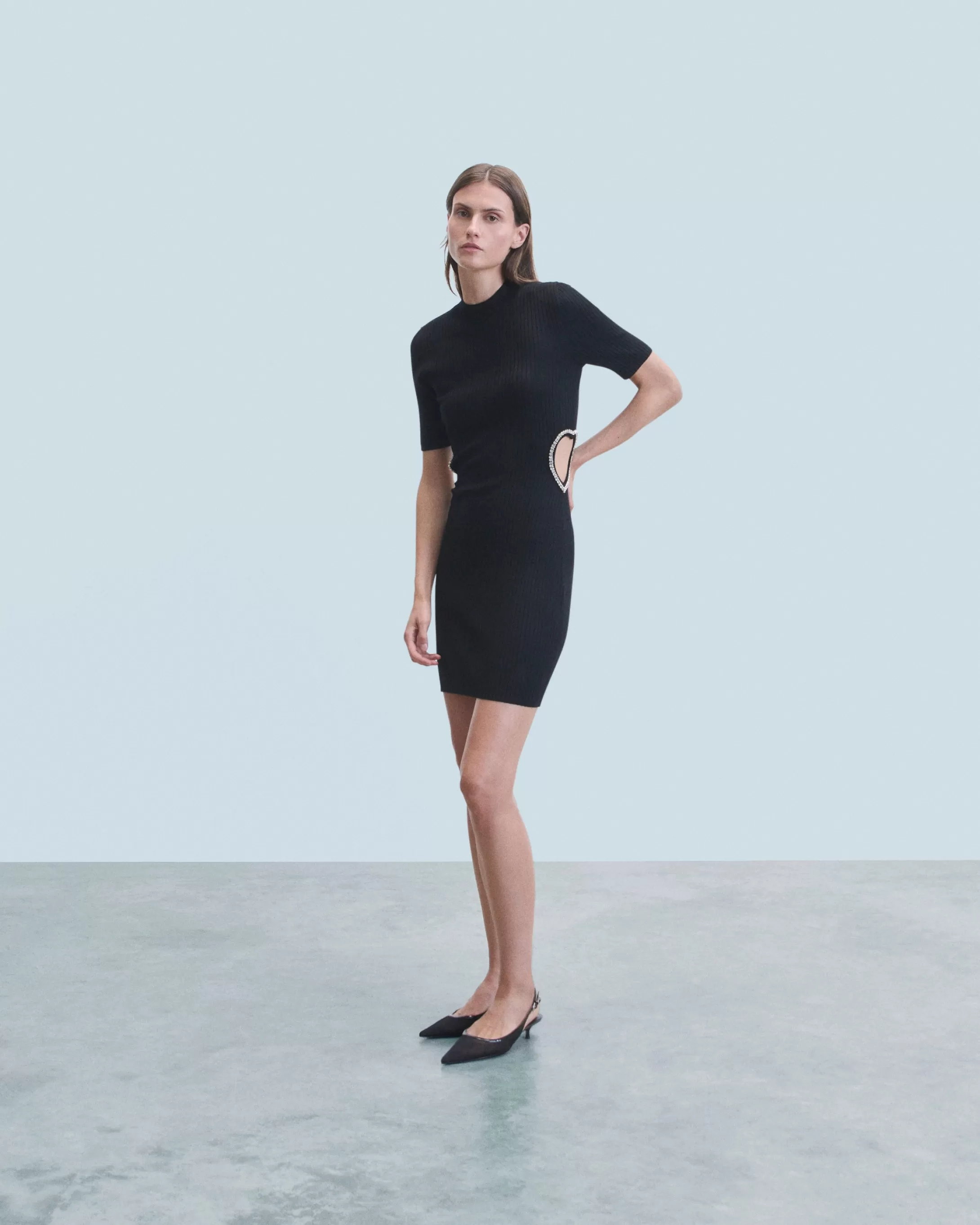 Vestito Corto Maniche lunghe Gioiello Cuore | FROM FUTURE Cheap