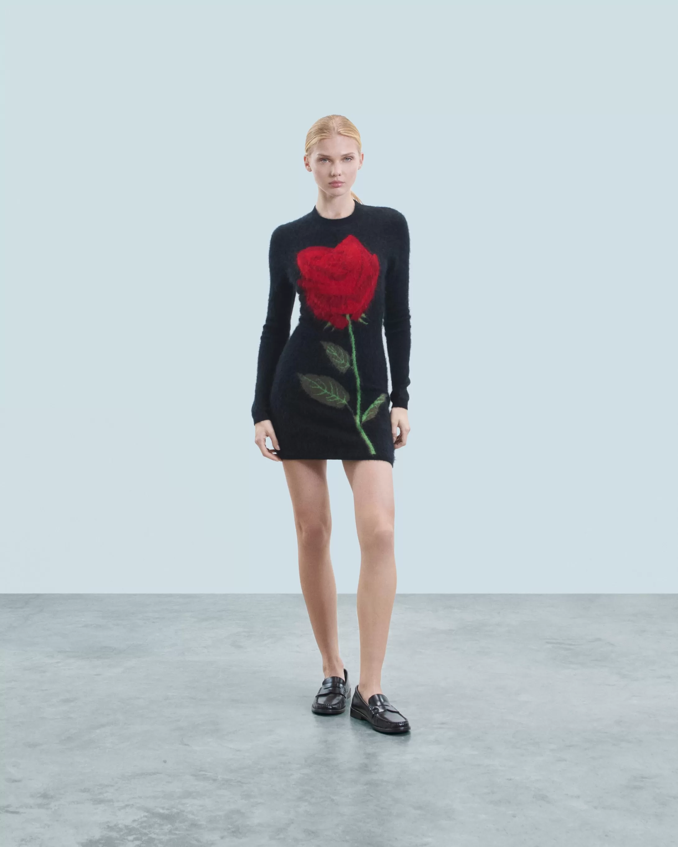 Vestito Corto Maniche lunghe in Cashmere spazzolato | FROM FUTURE New