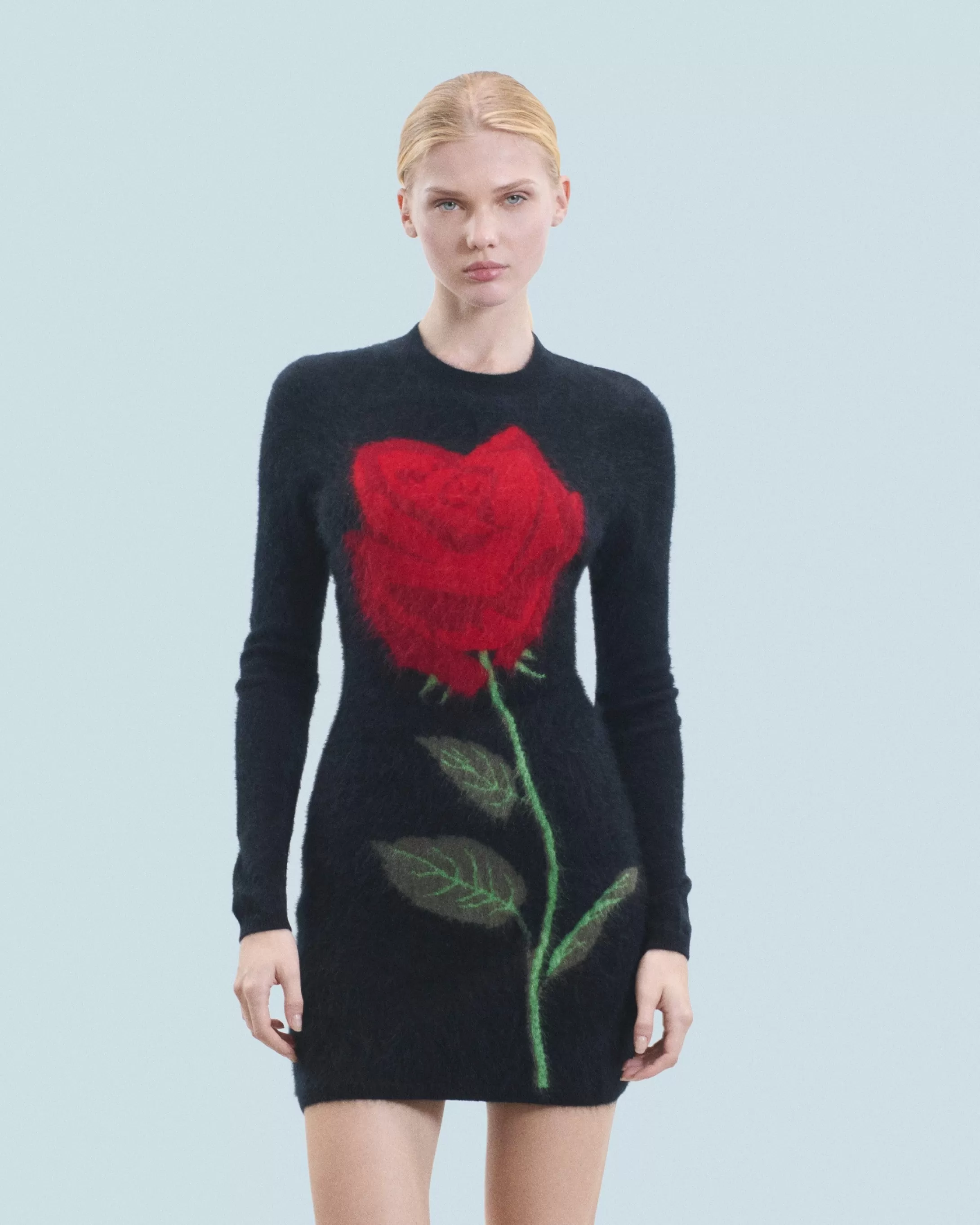 Vestito Corto Maniche lunghe in Cashmere spazzolato | FROM FUTURE New